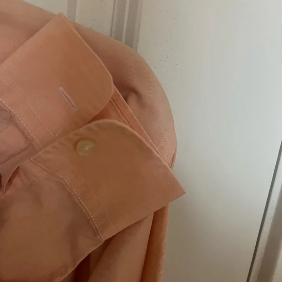 Vineyard Vines Men's Light Orange Button Down Shirt - Picture 4 of 4